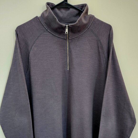 Nordstrom Men's Shop 1/4 Zip Sweater Charcoal Gray Pullover XL Knit Soft - Picture 1 of 4